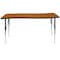 Flash Furniture Rectangle 26 W, 60 L, 30.25 H, Chrome, Laminate, Particleboard, Steel, Wood Grain XU-A3060-CON-OAK-T-A-GG - alternate 8